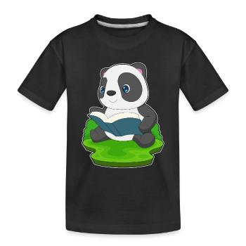 Livre de nerds de Panda - T-shirt bio Premium Enfant - noir - Devant
