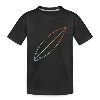 Surfboard - Kids' Premium Organic T-Shirt - black - Front