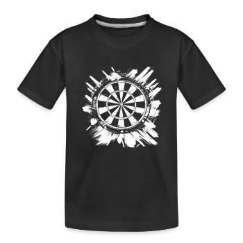 Dartscheibe - Kinder Premium Bio T-Shirt - Schwarz - Vorne