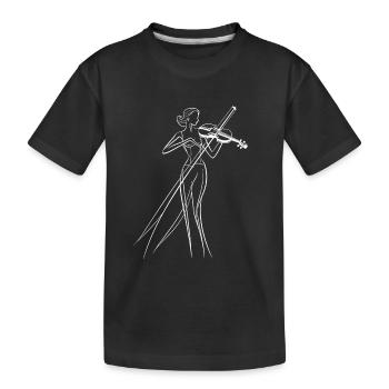 Croquis de violoniste - T-shirt bio Premium Enfant - noir - Devant