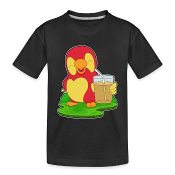 Papagei Saft - Kinder Premium Bio T-Shirt - Schwarz - Vorne