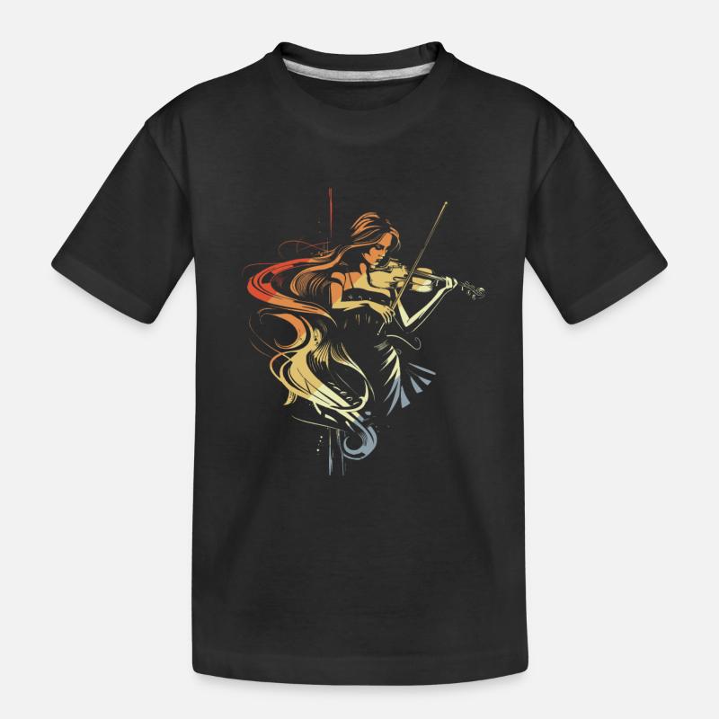 Fille violon - T-shirt bio Premium Enfant - noir