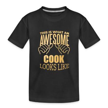 Cuisiner Cuisiner Cuisiner - T-shirt bio Premium Enfant - noir - Devant