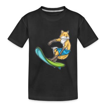 Été de surf Fox Surf - T-shirt bio Premium Enfant - noir - Devant