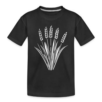 5 épis de blé - T-shirt bio Premium Enfant - noir - Devant
