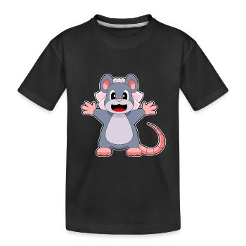 Souris Voile de mariée mariage - T-shirt bio Premium Enfant - noir - Devant