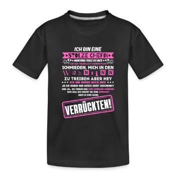 un fier patron d’une troupe de fous - T-shirt bio Premium Enfant - noir - Devant