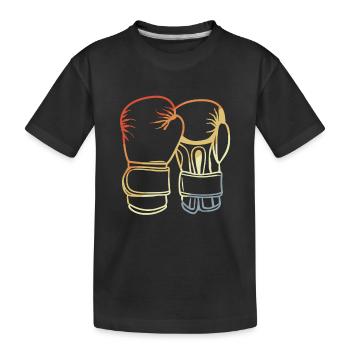 Gants de boxe vintage - T-shirt bio Premium Enfant - noir - Devant