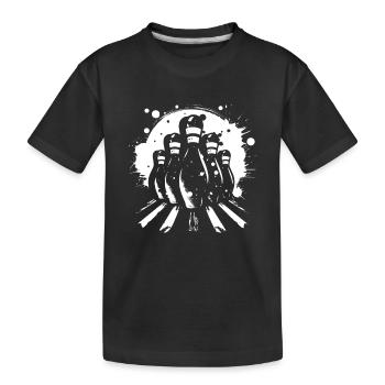 Bowling Pins Drawing - Kids' Premium Organic T-Shirt - black - Front