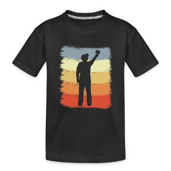 Peintre Look Rétro - T-shirt bio Premium Enfant - noir - Devant