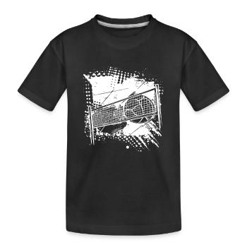 Dessin de volley-ball - T-shirt bio Premium Enfant - noir - Devant