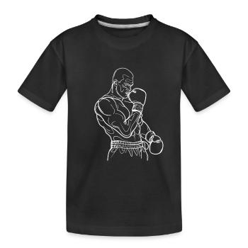 Boxer - Kids' Premium Organic T-Shirt - black - Front