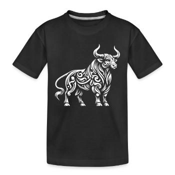 Taureau tribal - T-shirt bio Premium Enfant - noir - Devant