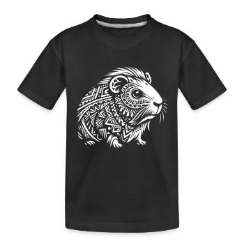 Cochon d'Inde tribal - T-shirt bio Premium Enfant - noir - Devant