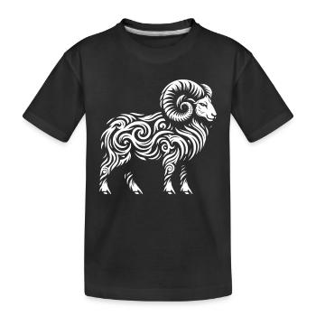 Bélier tribal - T-shirt bio Premium Enfant - noir - Devant