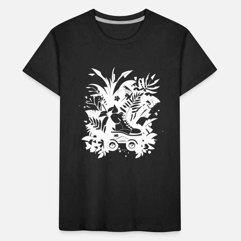 Roller Skating Comic Kids' Premium Organic T-Shirt