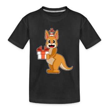 Forfait d’anniversaire kangourou - T-shirt bio Premium Enfant - noir - Devant