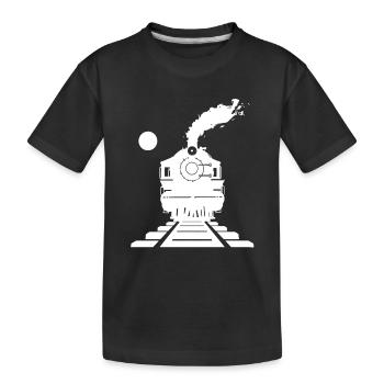 Railway Sketch - Kids' Premium Organic T-Shirt - black - Front