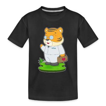 Trousse de premiers secours Tiger Doctor - T-shirt bio Premium Enfant - noir - Devant