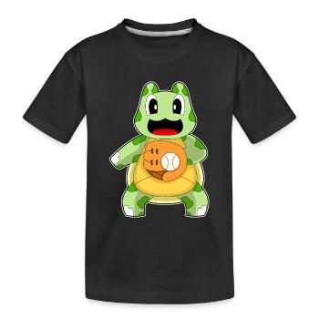 Gant de baseball Turtle - T-shirt bio Premium Enfant - noir - Devant