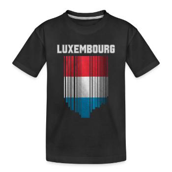 Flag of Luxembourg, Luxembourg pride - Kids' Premium Organic T-Shirt - black - Front