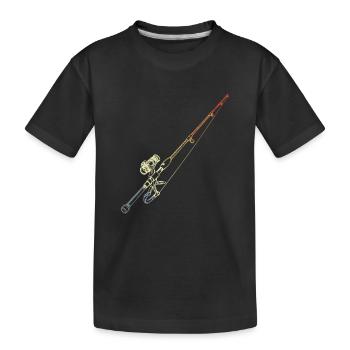 Angel Retro Style - Kids' Premium Organic T-Shirt - black - Front