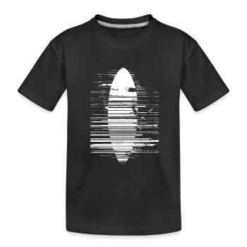 Surfbrett Skizze - Kinder Premium Bio T-Shirt - Schwarz - Vorne