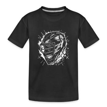Dessin d’un casque de crosse - T-shirt bio Premium Enfant - noir - Devant
