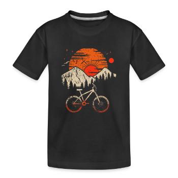 VTT style rétro - T-shirt bio Premium Enfant - noir - Devant