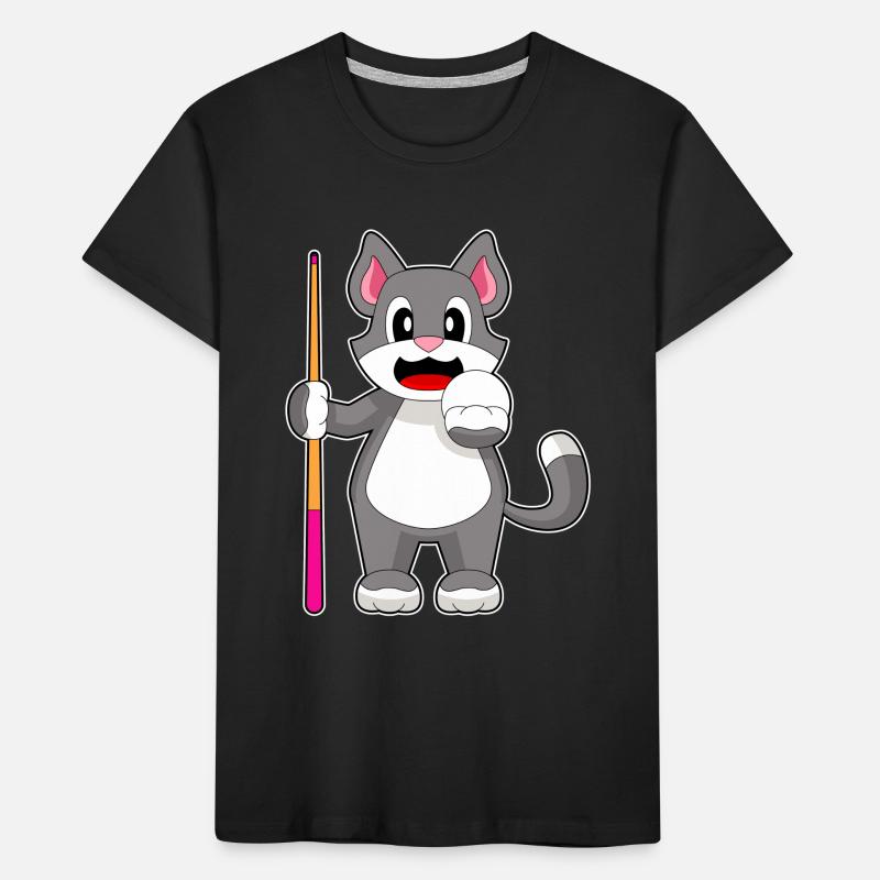 Queue de billard pour chat T-shirt bio Premium Enfant