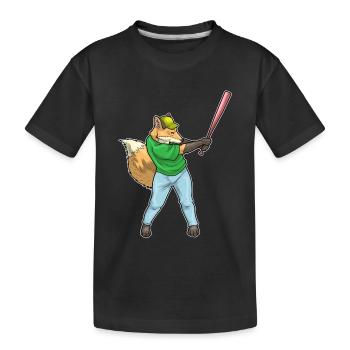 Batte de baseball Fox - T-shirt bio Premium Enfant - noir - Devant