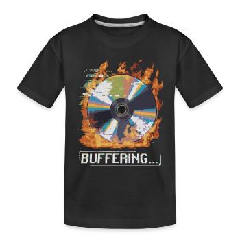 Tampon... Flamingo Glitched CD Design rétro - T-shirt bio Premium Enfant - noir - Devant