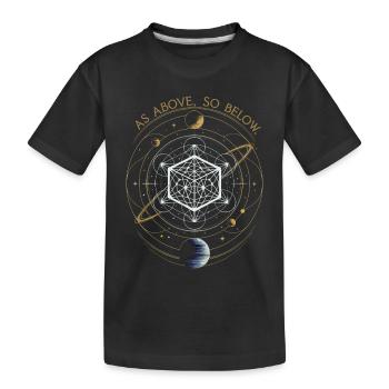 Wie oben, so unten - Heilige Geometrie - Kinder Premium Bio T-Shirt - Schwarz - Vorne