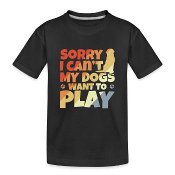 Hundehalter Witz - Kinder Premium Bio T-Shirt - Schwarz - Vorne