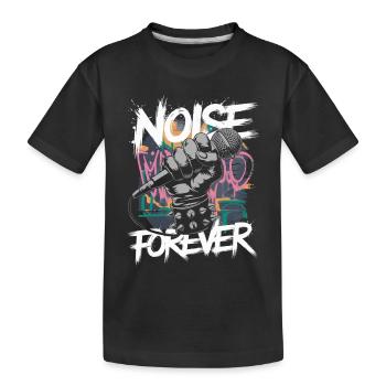 Noise Forever Punk Rock Metal Musik - Kinder Premium Bio T-Shirt - Schwarz - Vorne