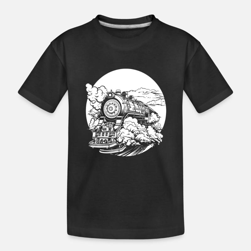 Zug - Kinder Premium Bio T-Shirt - Schwarz