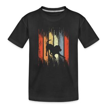 Look vintage chien - T-shirt bio Premium Enfant - noir - Devant