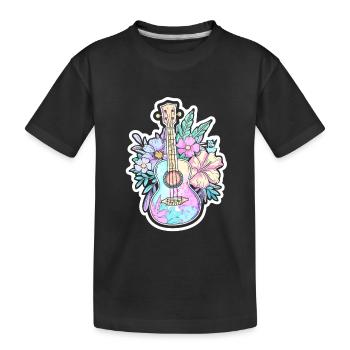Ukulélé Style BD - T-shirt bio Premium Enfant - noir - Devant
