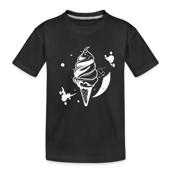 Croquis de crème glacée molle - T-shirt bio Premium Enfant - noir - Devant