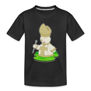 Chess Piece Bishop Chess - Kids' Premium Organic T-Shirt - black - Front