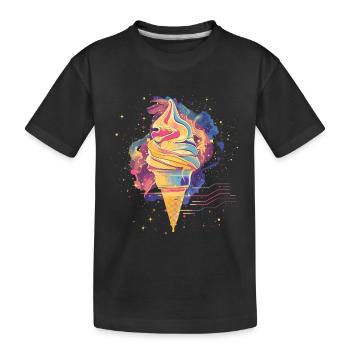 Crème glacée Vaporwave - T-shirt bio Premium Enfant - noir - Devant