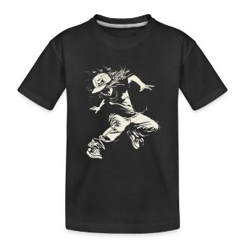 Croquis de B-Girl - T-shirt bio Premium Enfant - noir - Devant