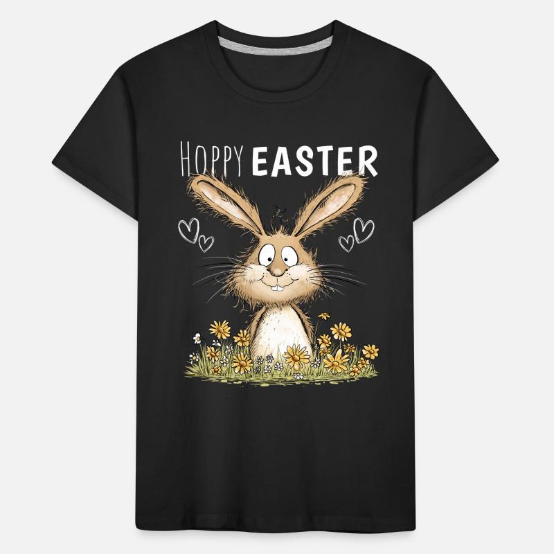 Hoppy Easter Easter Bunny Easter Motif Easter Bunny Kids' Premium Organic T-Shirt
