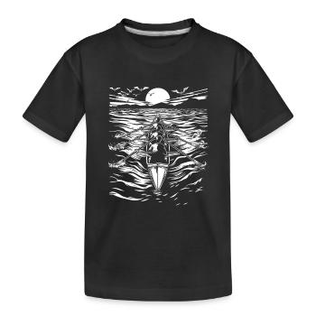 Croquis d’aviron - T-shirt bio Premium Enfant - noir - Devant