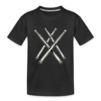 Dessin au trait des baguettes - T-shirt bio Premium Enfant - noir - Devant