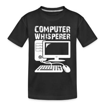 Chuchoteur d’ordinateur - T-shirt bio Premium Enfant - noir - Devant