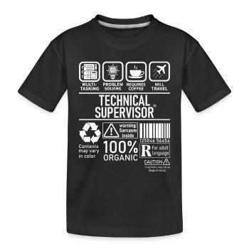 Technical Supervisor multi tasking problem solving - Kids' Premium Organic T-Shirt - black - Front