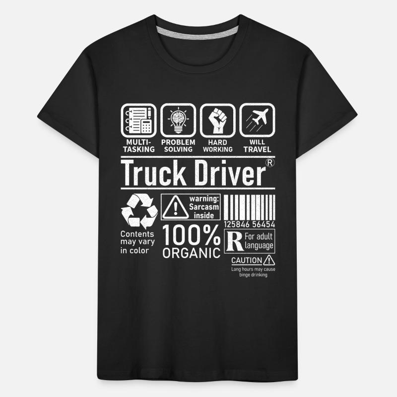 Chauffeur de camion multitâche résolution de problèmes T-shirt bio Premium Enfant