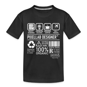 Résolution de problèmes multitâches Pixellab Designer - T-shirt bio Premium Enfant - noir - Devant