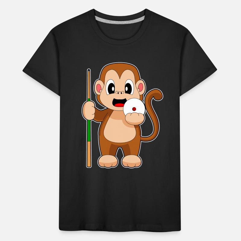 Queue de billard Monkey T-shirt bio Premium Enfant